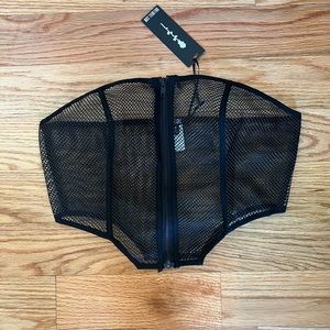 POSTER GIRL Black Mesh Corset Top